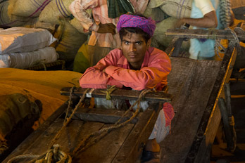 Träger auf dem Spive-Market in Old Delhi