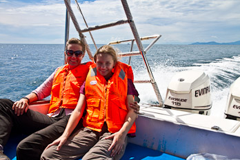Mit dem Speedboot nach Mabul Island