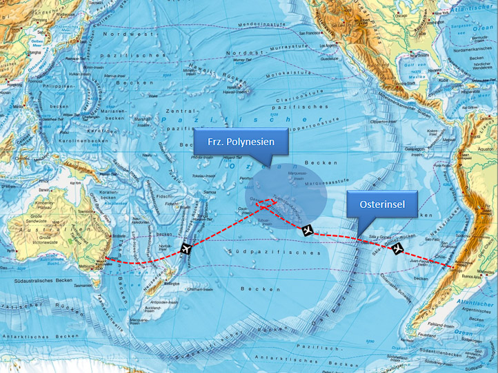 Frz. Polynesien und Osterinsel im Überblick