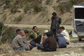 Pause auf dem Weg von Shangri-La nach Xiangcheng