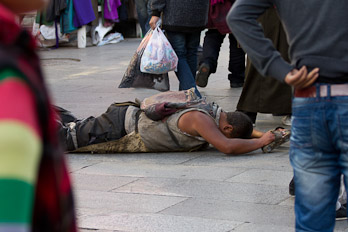 Pilger in Lhasa